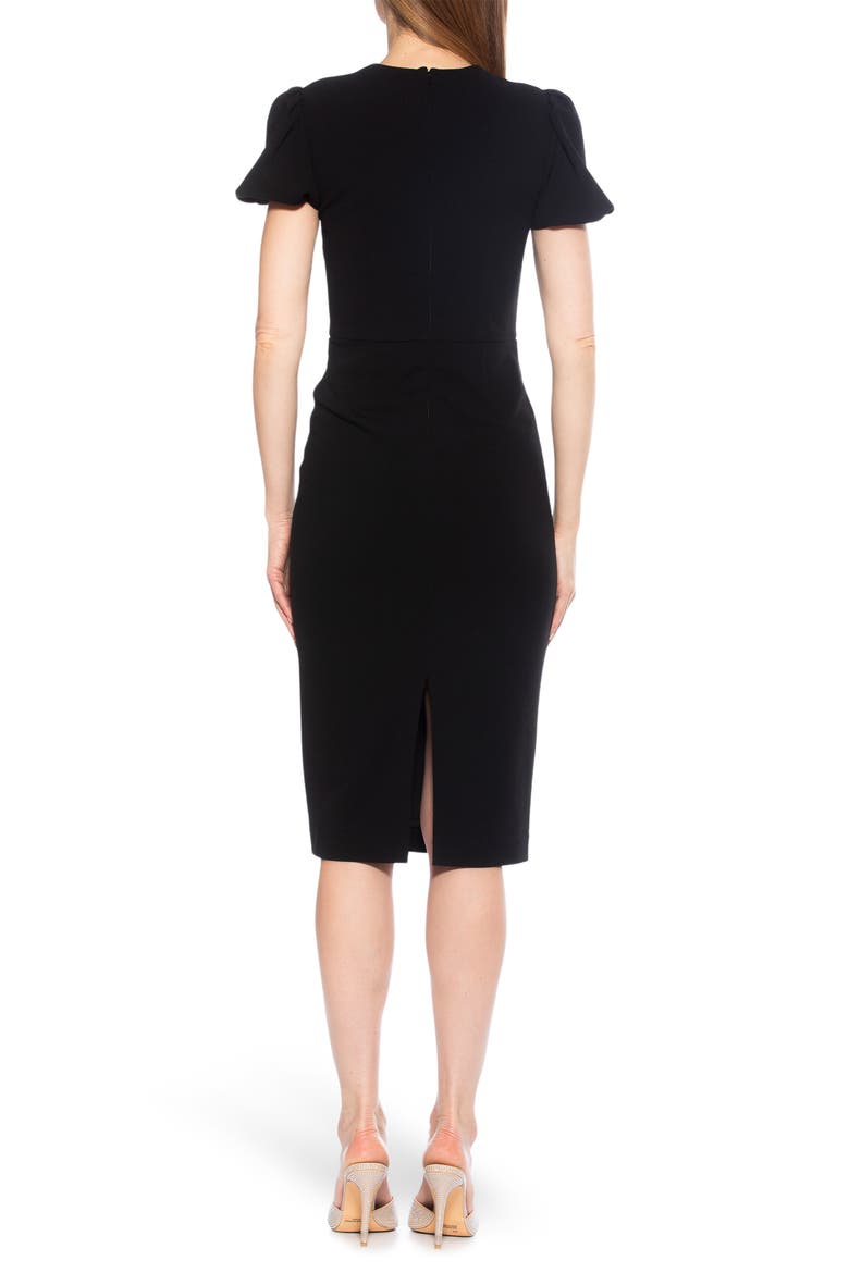 Micaela Sweetheart Neck Sheath Dress, Alternate, color, BLACK