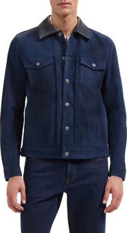 Bugatchi Hybrid Leather Trucker Jacket