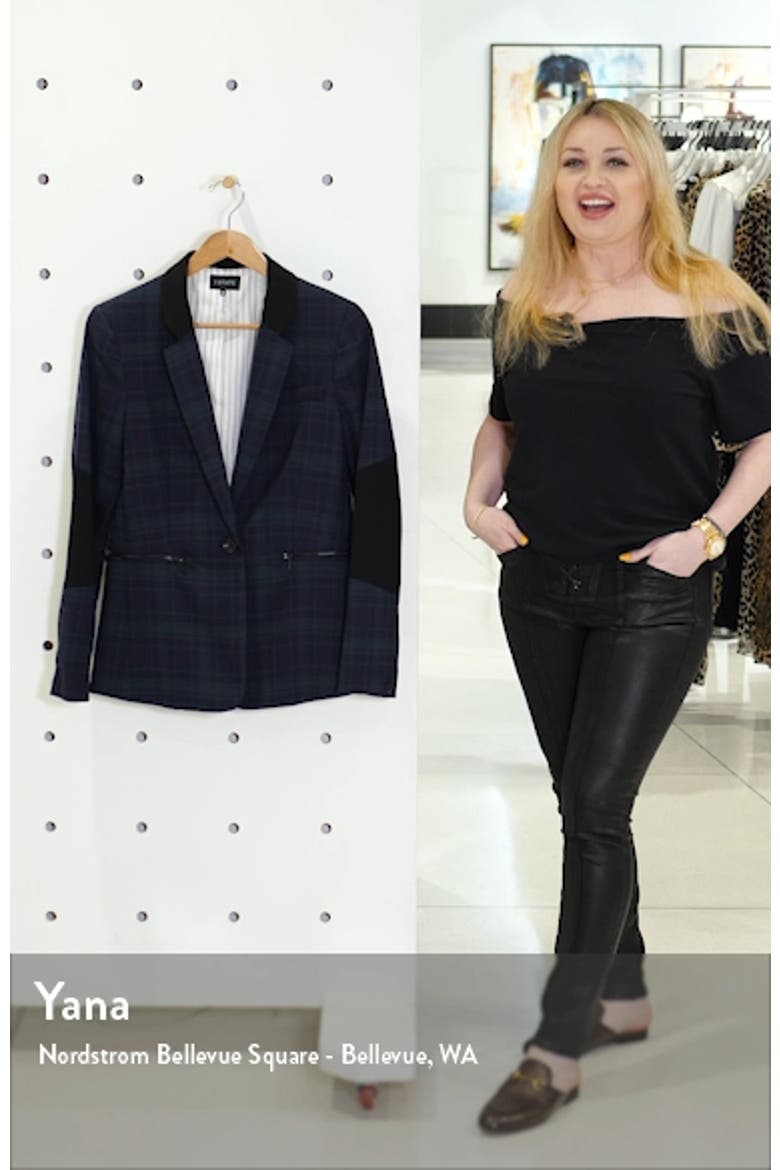 Wild One Contrast Panel Plaid Blazer video