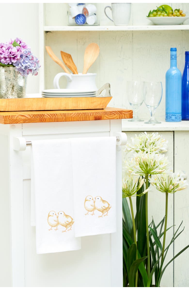 C&F Home Chicks Flour Sack Cotton Kitchen Towel, Alternate, color, White