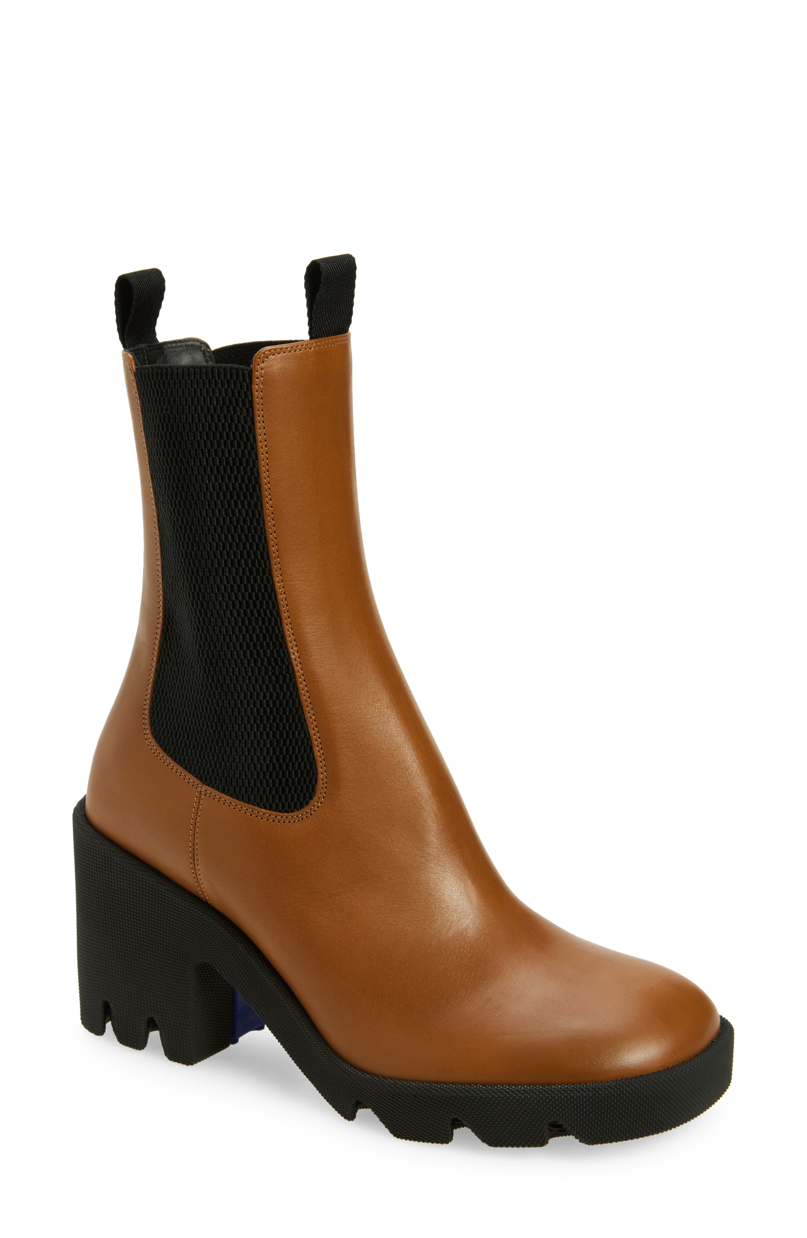 Burberry Stride Block Heel Chelsea Boot