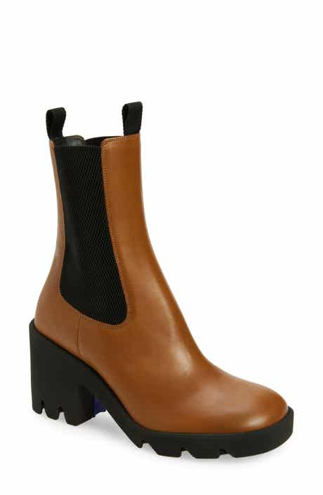 Burberry Stride Block Heel Chelsea Boot