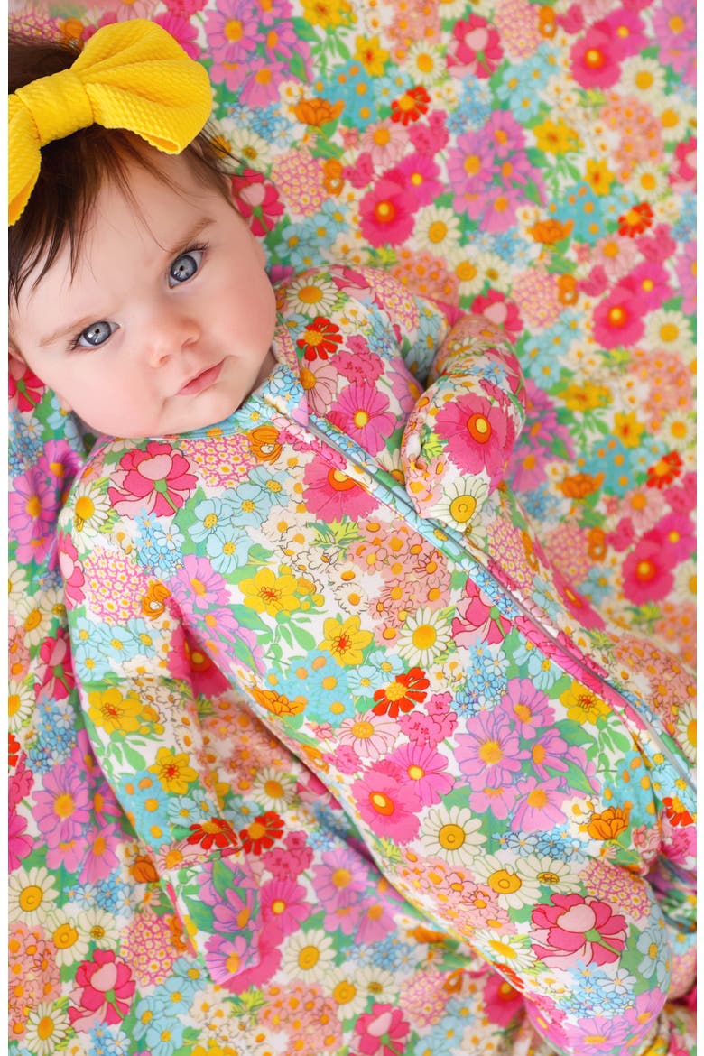 Printed Convertible Footie, Alternate, color, PINK