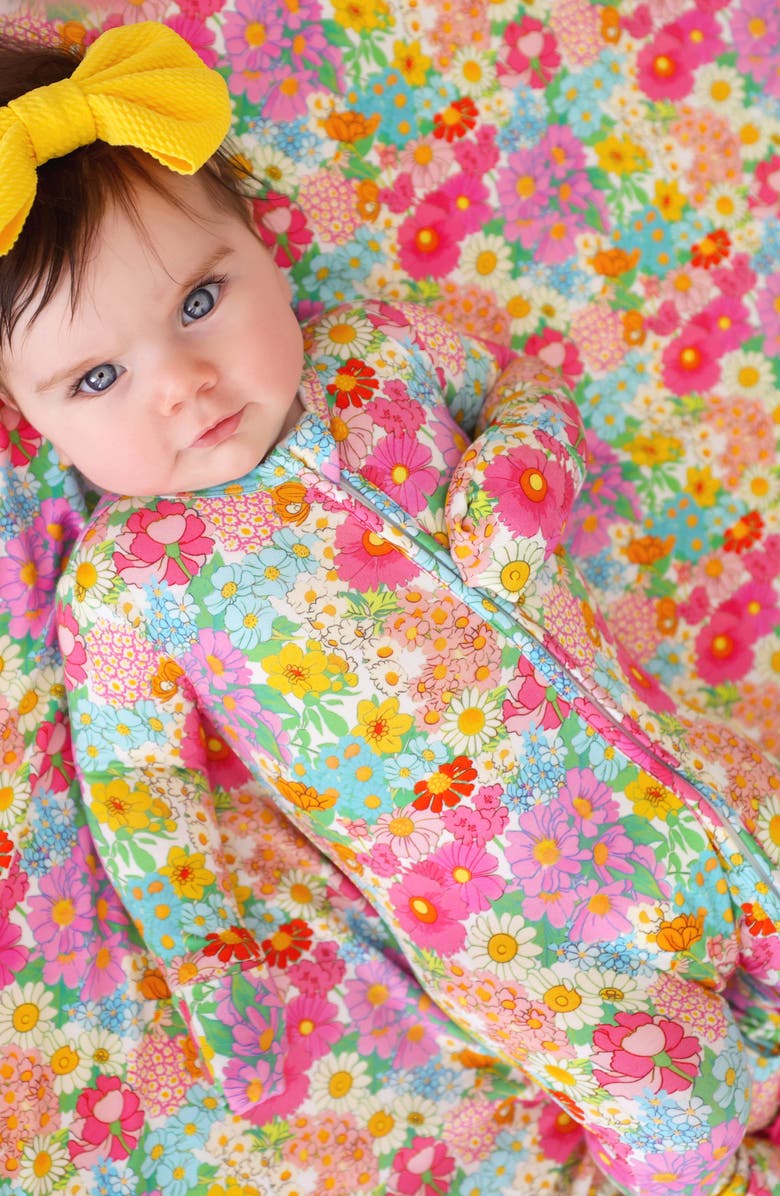 Posh Peanut Printed Convertible Footie, Alternate, color, Pink