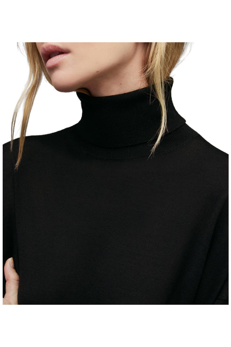 Gala Merino Wool Turtleneck Sweater, Alternate, color, BLACK
