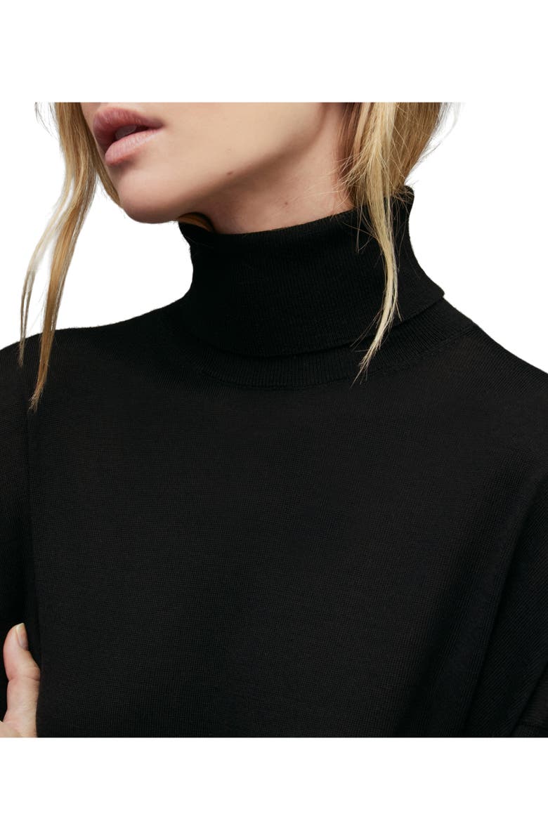 AllSaints Gala Merino Wool Turtleneck Sweater, Alternate, color,