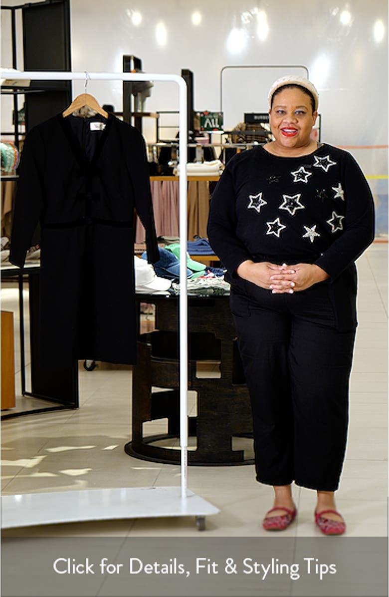 Bow Detail Stretch Crepe Dress, sales video thumbnail