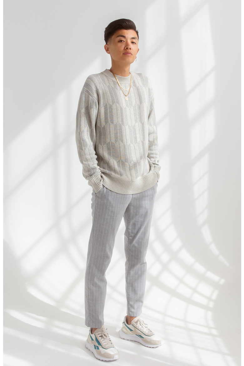 Arrow Crewneck Sweater, Alternate, color, Grey