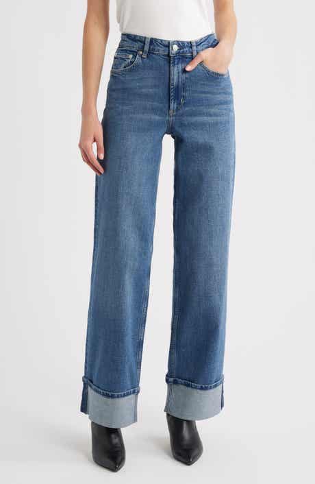 Rails Getty Cuffed High Waist Wide Leg Jeans
