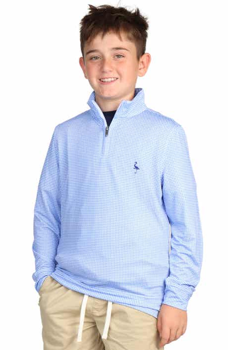 TailorByrd Kids' Houndstooth Quarter-Zip Pullover