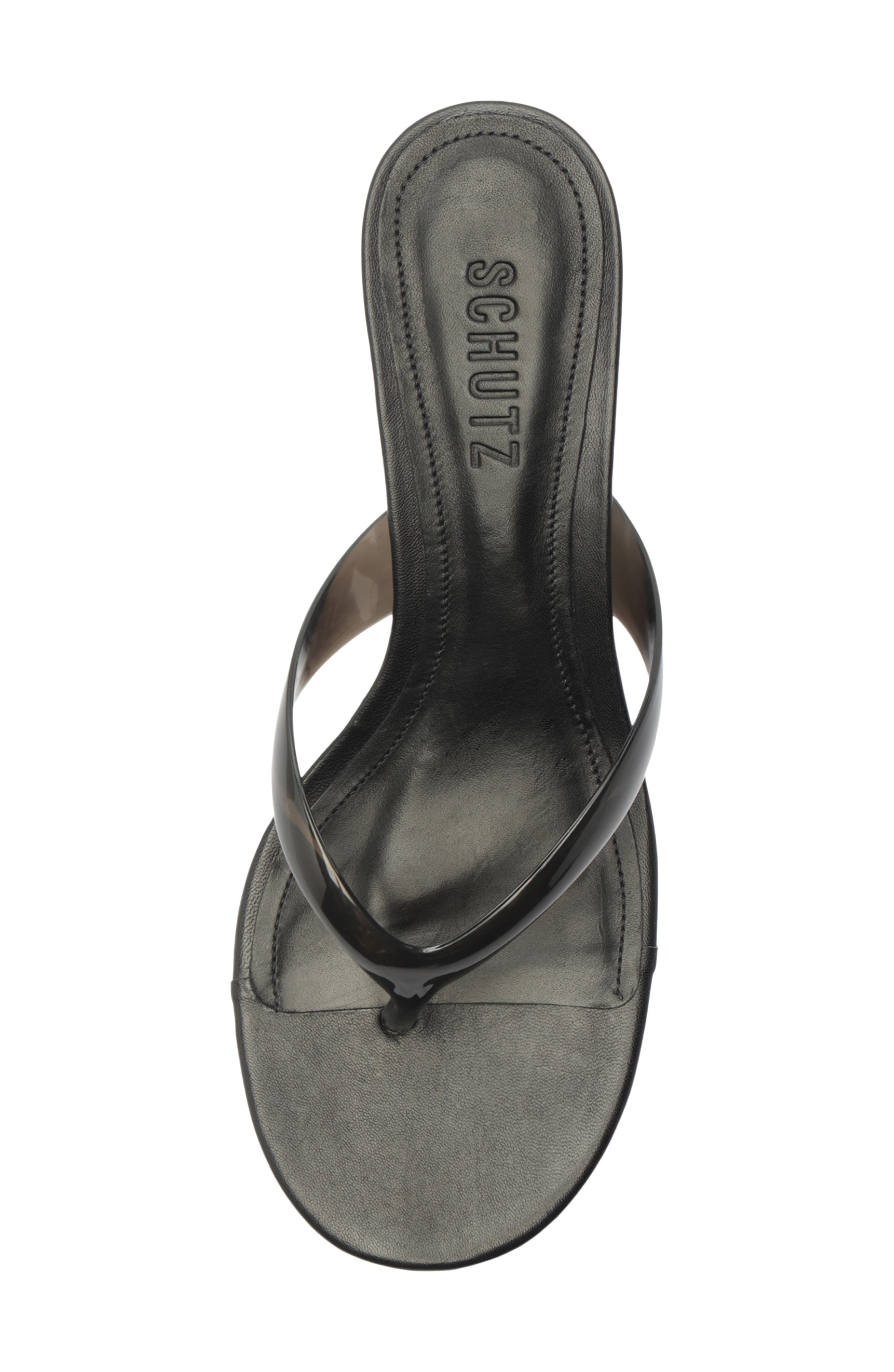 Schutz Roslyn Wedge Sandal, Alternate, color, Black
