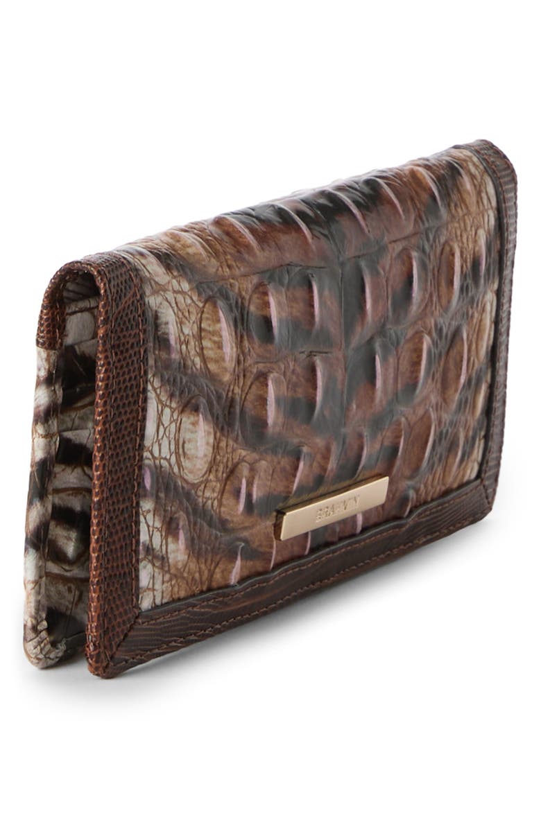 Brahmin Ady Embossed Leather Continental Wallet, Alternate, color, Feline