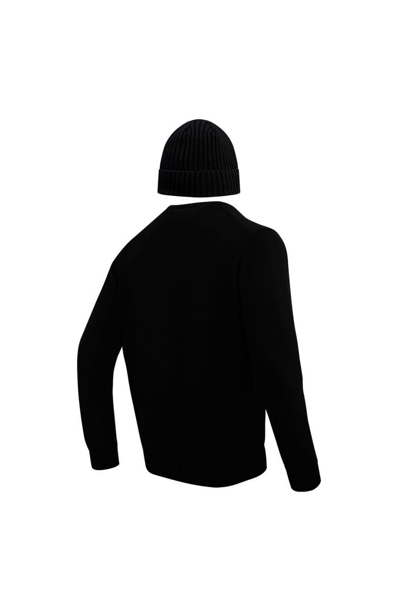 PRO STANDARD Men's Pro Standard Black Pittsburgh Steelers Crewneck Pullover Sweater & Cuffed Knit Hat Box Gift Set, Alternate, color, Black