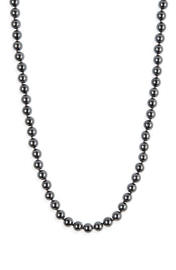 Kenneth Jay Lane Faux Pearl Long Necklace In Metallic