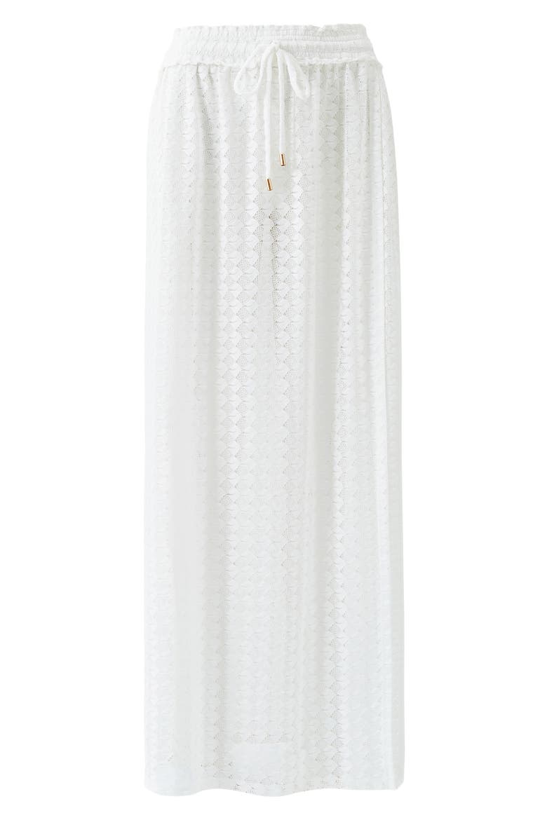Mendi Embroidered Lace Cover-Up Skirt, Alternate, color, WHITE