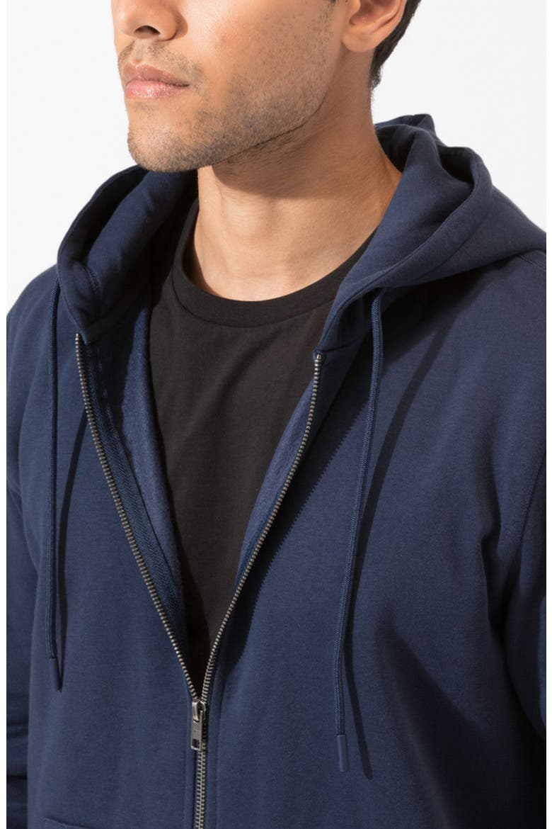 Organic Cotton Blend Zip Hoodie, Alternate, color, RAW DENIM