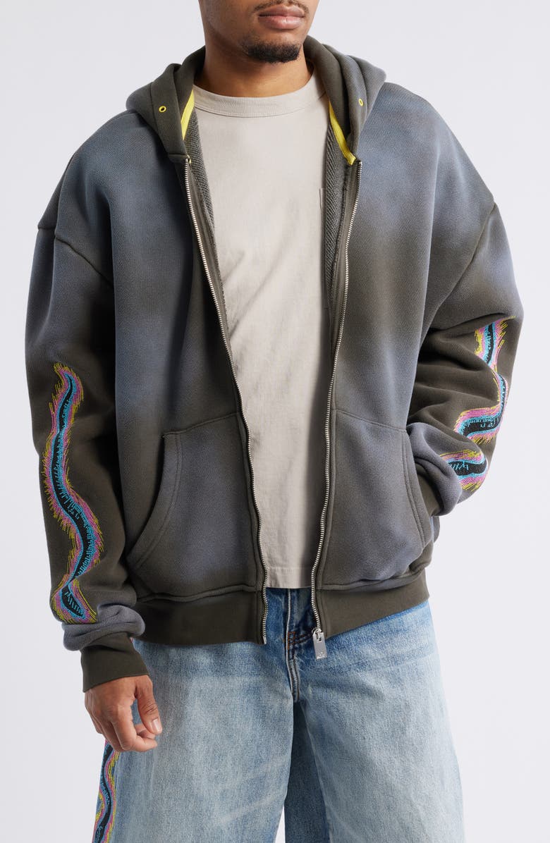 DIET STARTS MONDAY Snake Zip Hoodie, Main, color, 