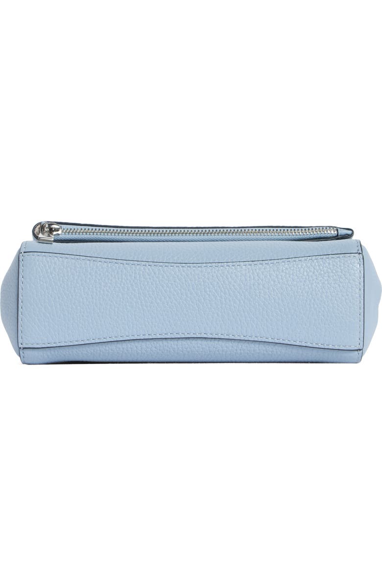 Kate Spade New York leila pebble leather mini flap bag, Alternate, color, Muted Blue