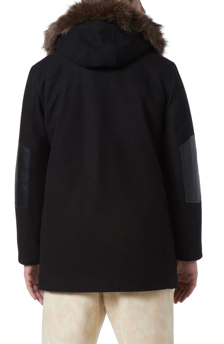 Andrew Marc Dawson Water Resistant Jacket with Faux Fur Trim, Alternate, color, 