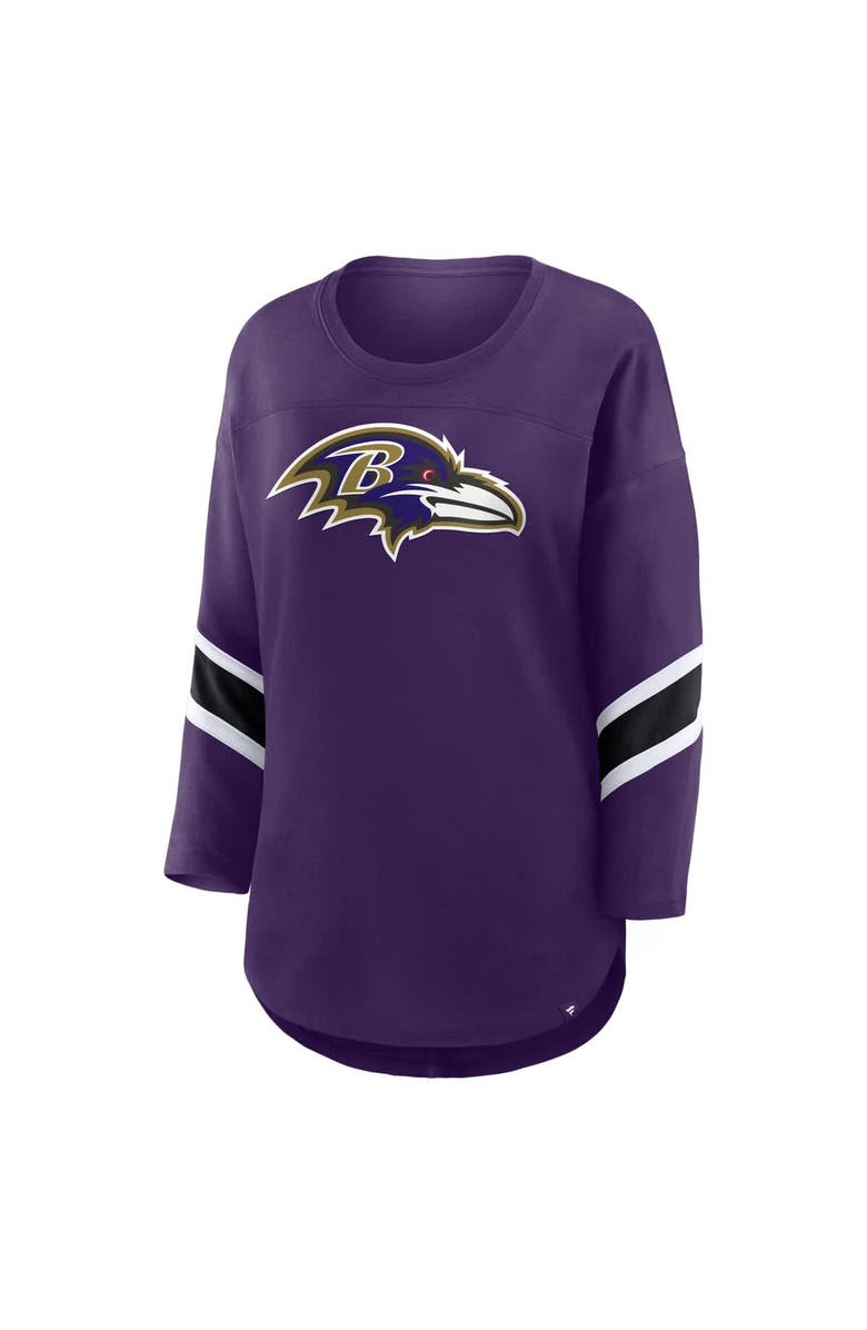 FANATICS Women's Fanatics  Purple Baltimore Ravens Redzone 3/4-Sleeve T-Shirt, Alternate, color, Purple