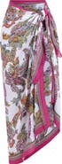 L'AGENCE Maribel Bright Paisley Cover-Up Pareo