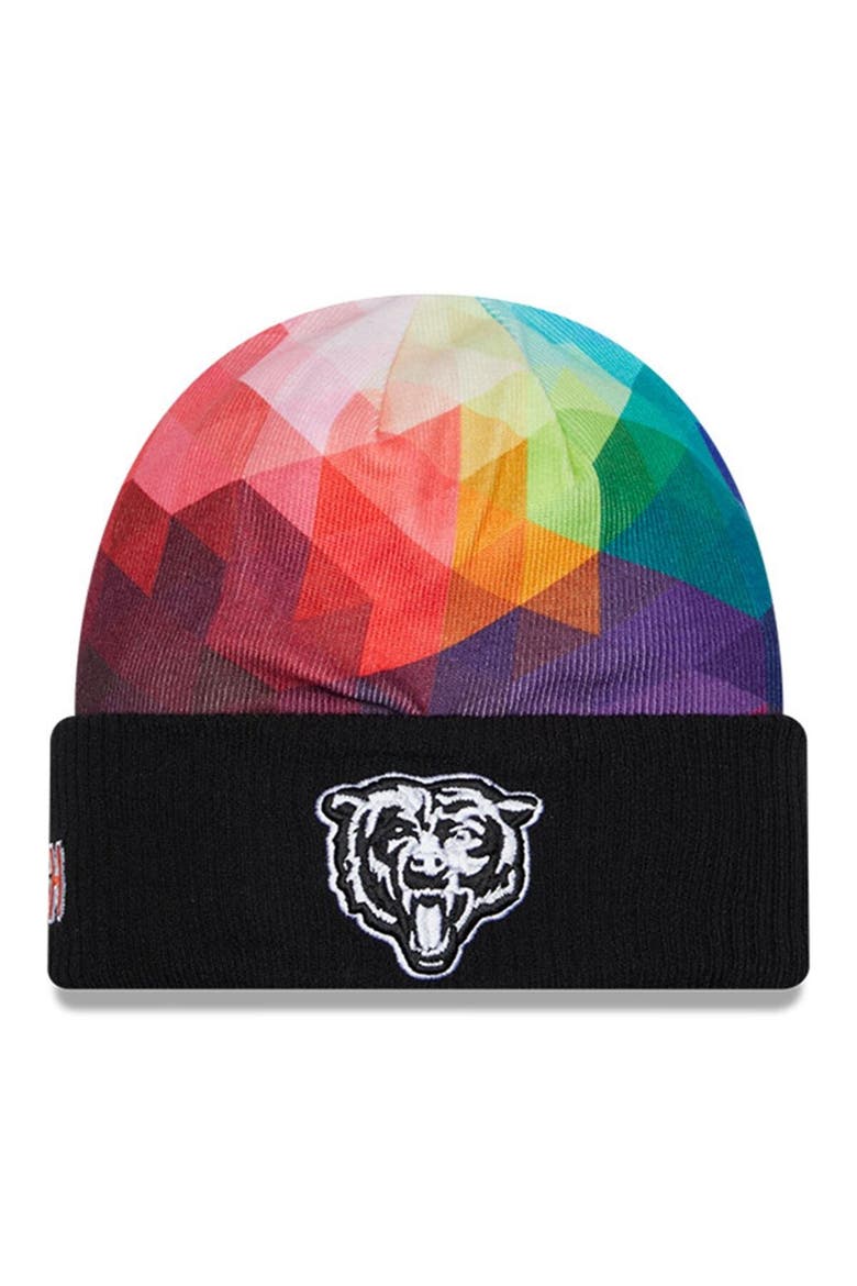 Men's New Era  Black Chicago Bears 2023 NFL Crucial Catch Cuffed Knit Hat, Main, color, Black
