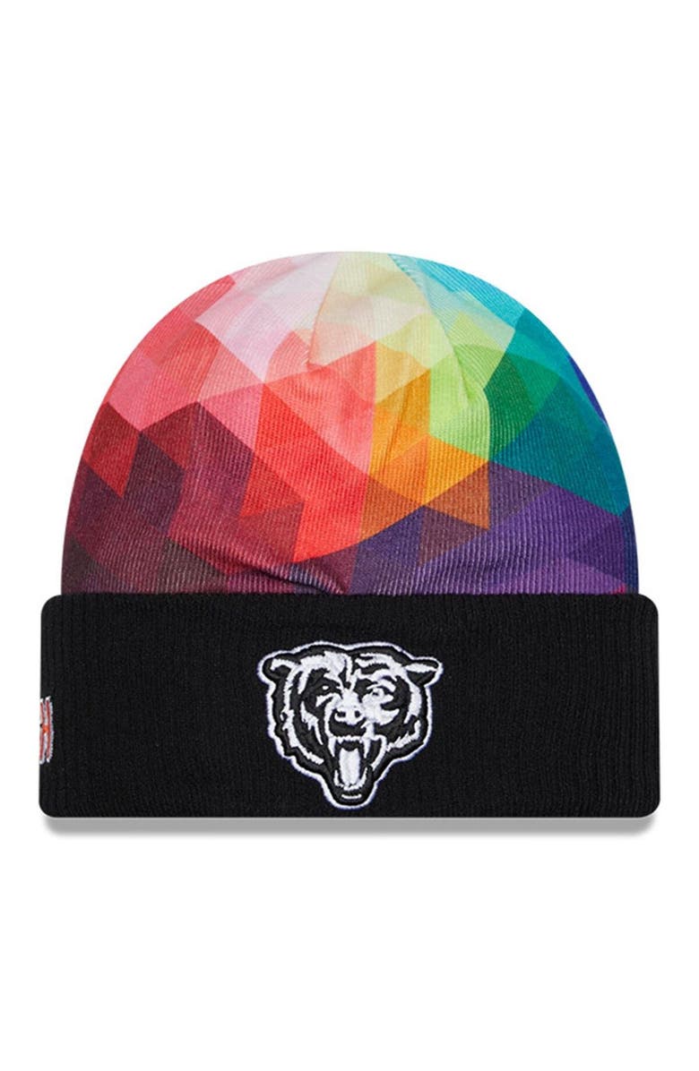 New Era Men's New Era  Black Chicago Bears 2023 NFL Crucial Catch Cuffed Knit Hat, Main, color, 