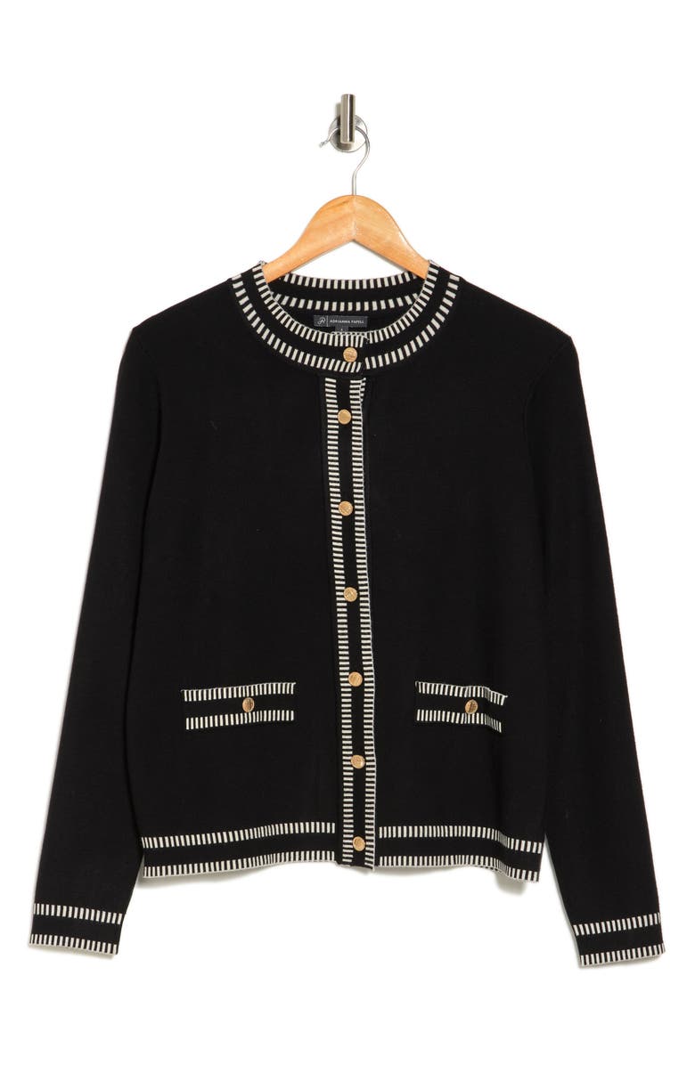 Adrianna Papell Stitched Cardigan, Alternate, color,