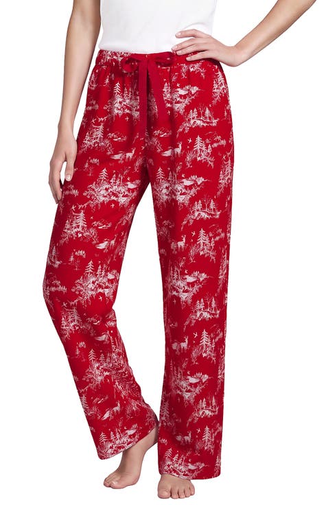 Flannel Patchwork Wide Leg Sleep Pants