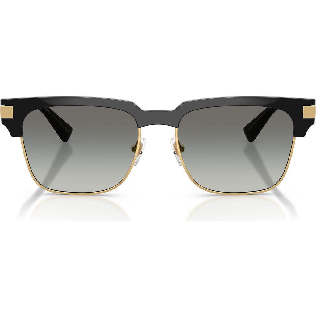 Versace 55mm Gradient Square Sunglasses In Gold