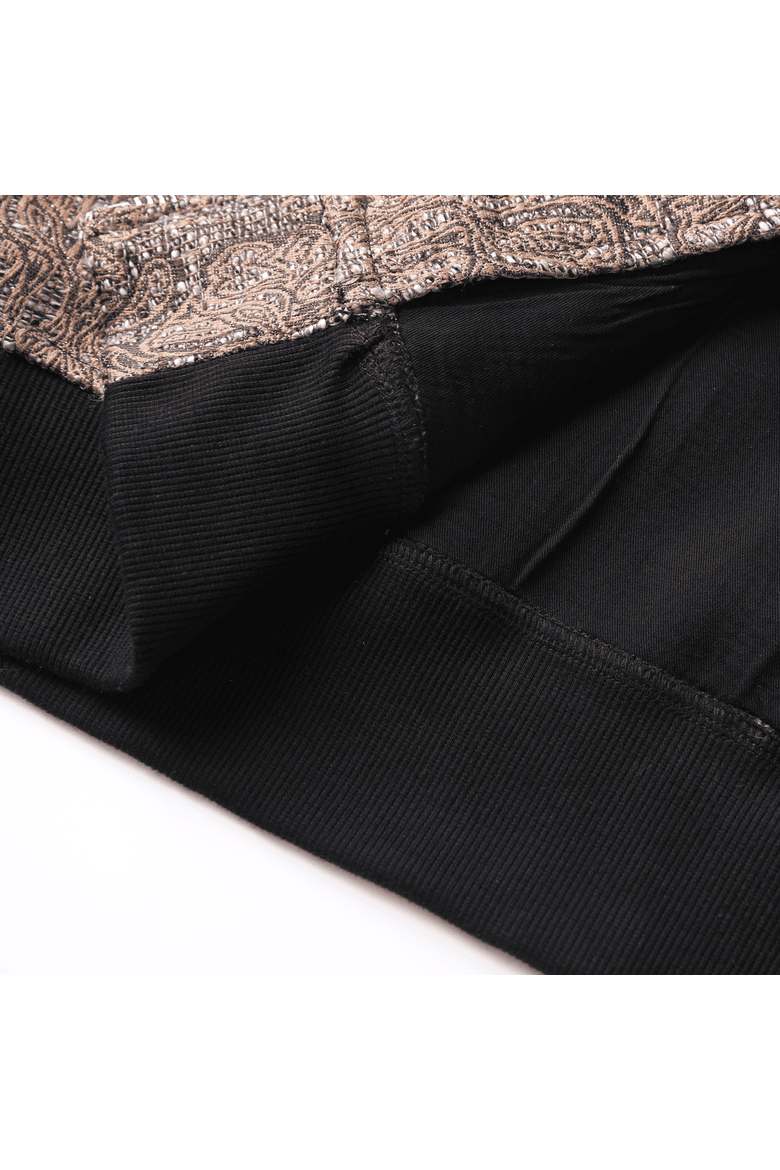 Damask Hoodie, Alternate, color, Brown