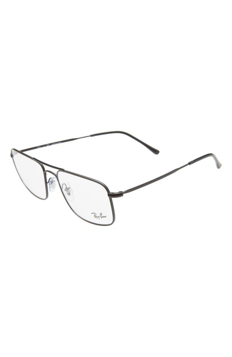 Ray-Ban 55mm Square Blue Light Blocking Glasses, Alternate, color,