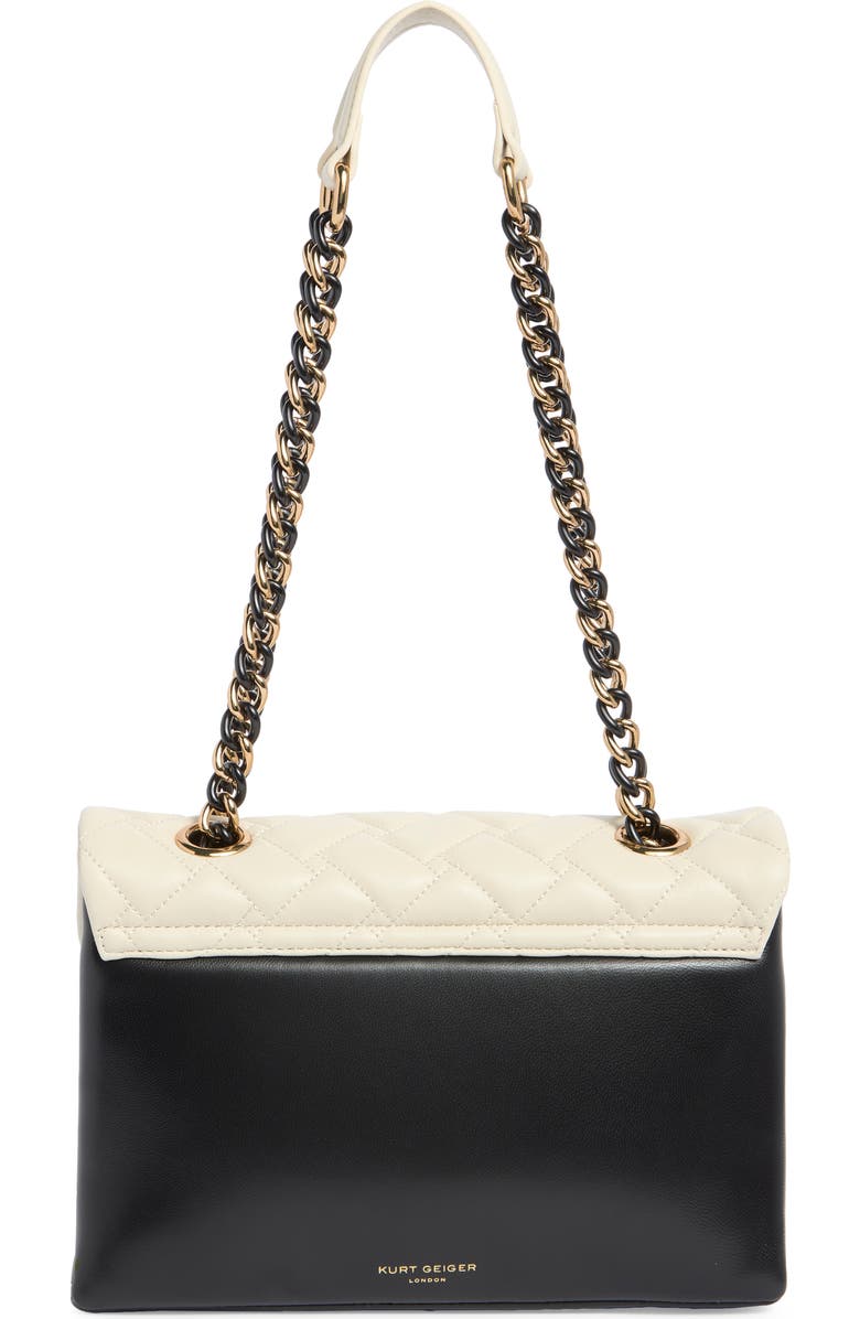 Kurt Geiger London Kensington Leather Convertible Shoulder Bag, Alternate, color, Charcoal