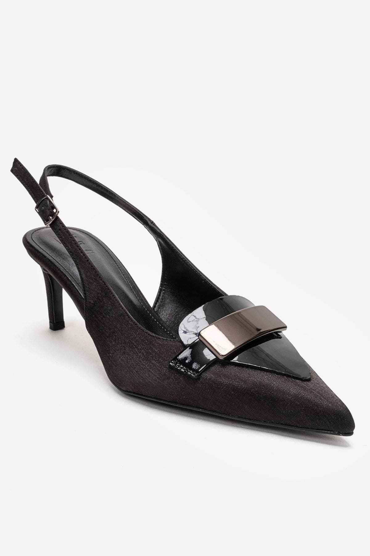 Sollenne Stiletto Pump, Alternate, color, Black Satin