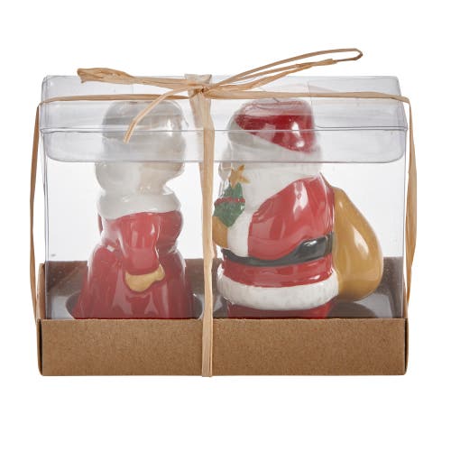 Tag Kissing Claus Salt And Pepper Shaker Set Christmas Decor In Multi