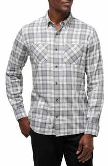 TravisMathew Cloud Plaid Flannel Button-Up Shirt