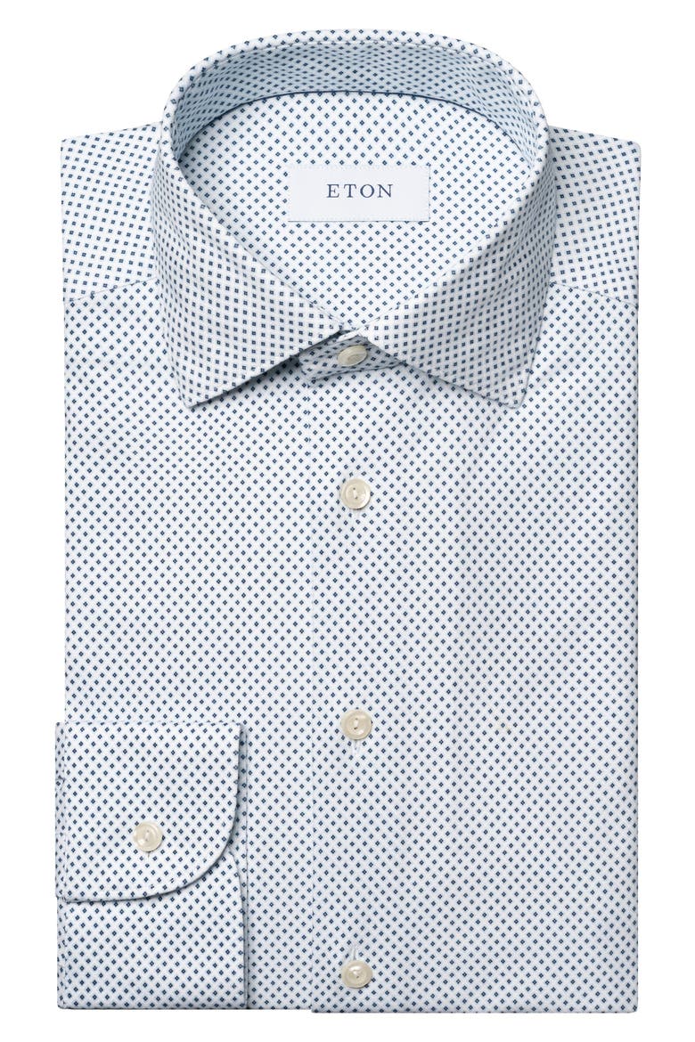 Slim Fit Medallion 4Flex Fit Stretch Jersey Dress Shirt, Alternate, color, MEDIUM BLUE