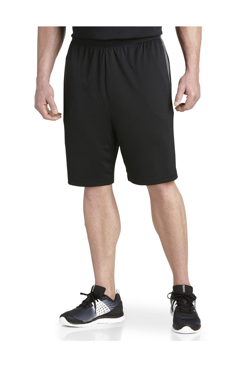 Reebok Big & Tall Performance Insert Tech Athletic Shorts, Main, color, Black Grey