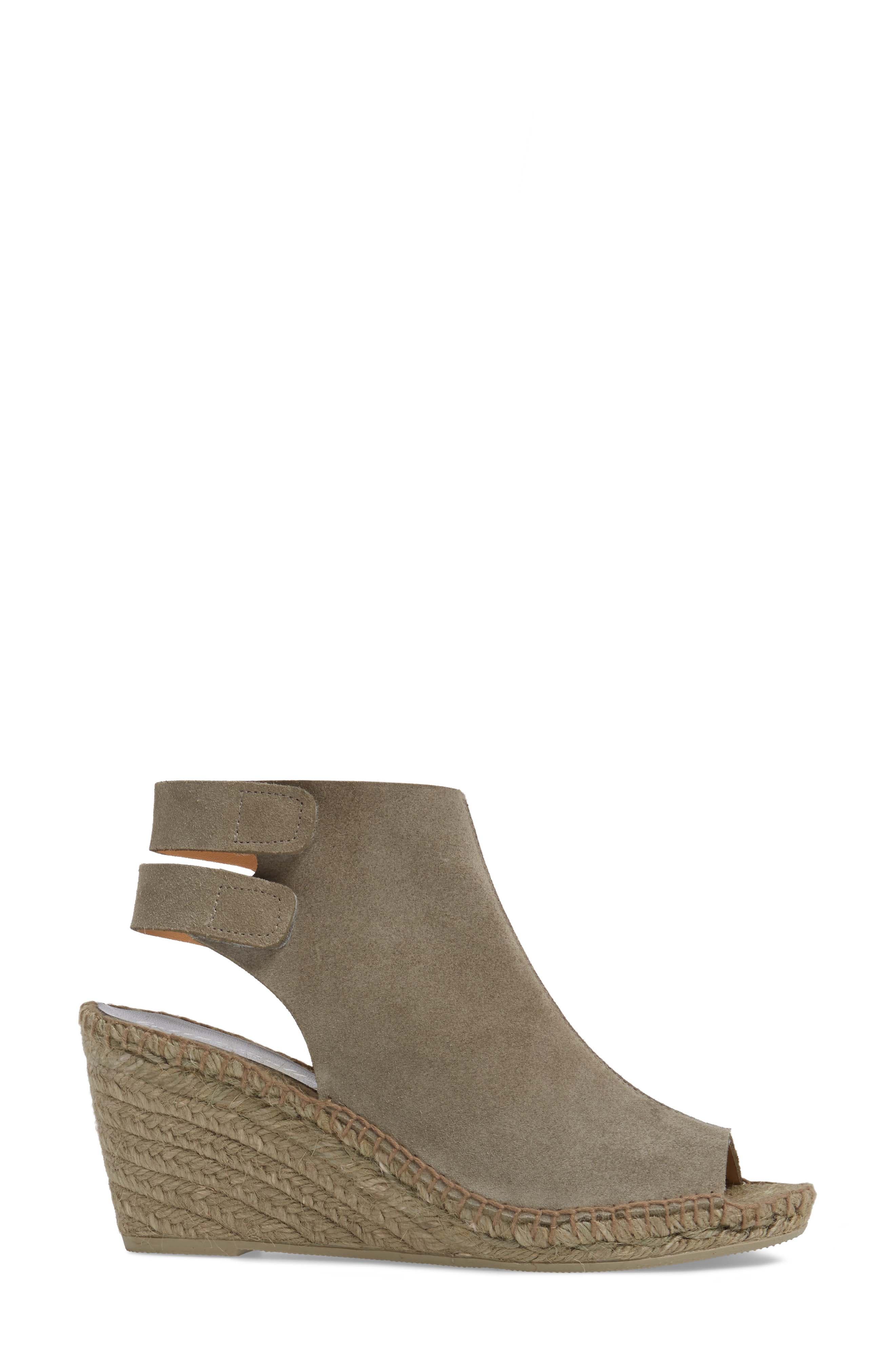 'Download' Suede Wedge Espadrille Sandal, Alternate, color, GREY