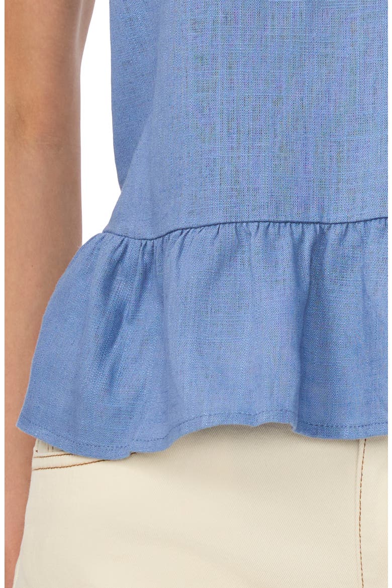 Sleeveless Peplum Top, Alternate, color, CADET BLUE