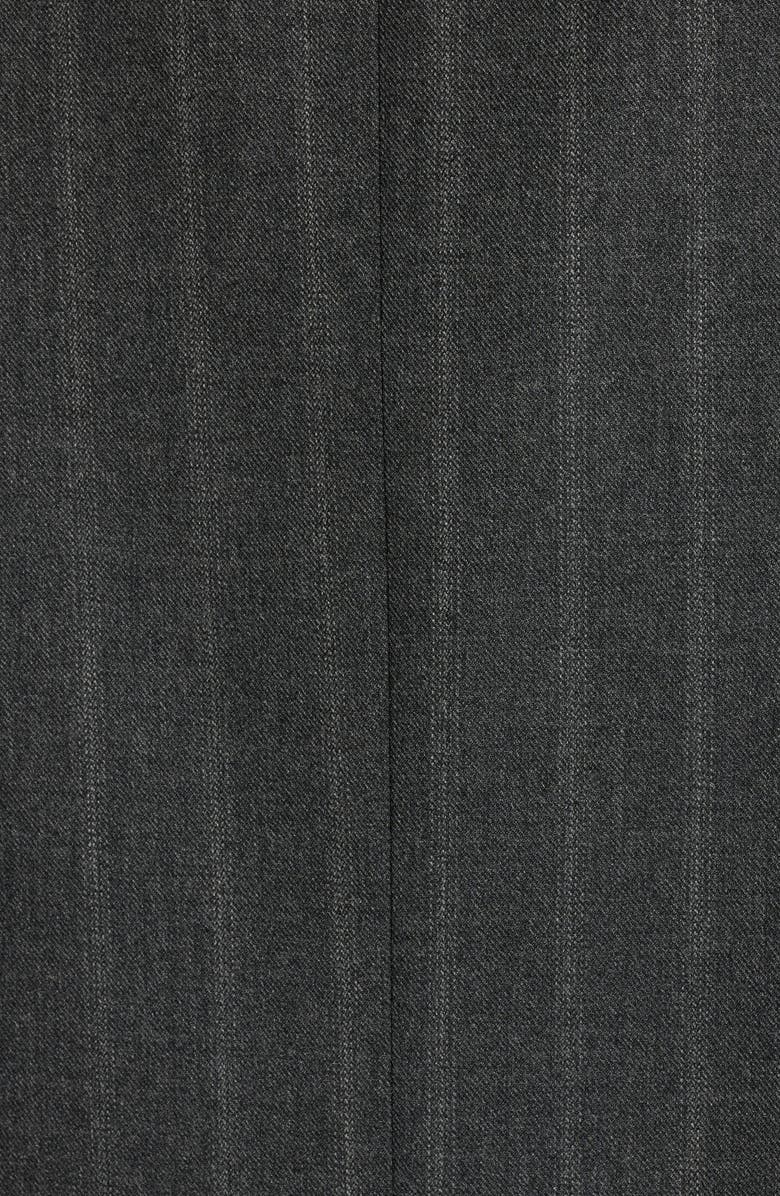 Topshop Three-Button Pinstripe Blazer, Alternate, color, Charcoal