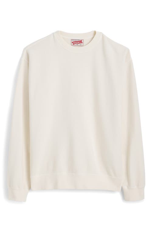 Madewell The Mccarren Midweight Crewneck Sweatshirt In Vintage Ivory