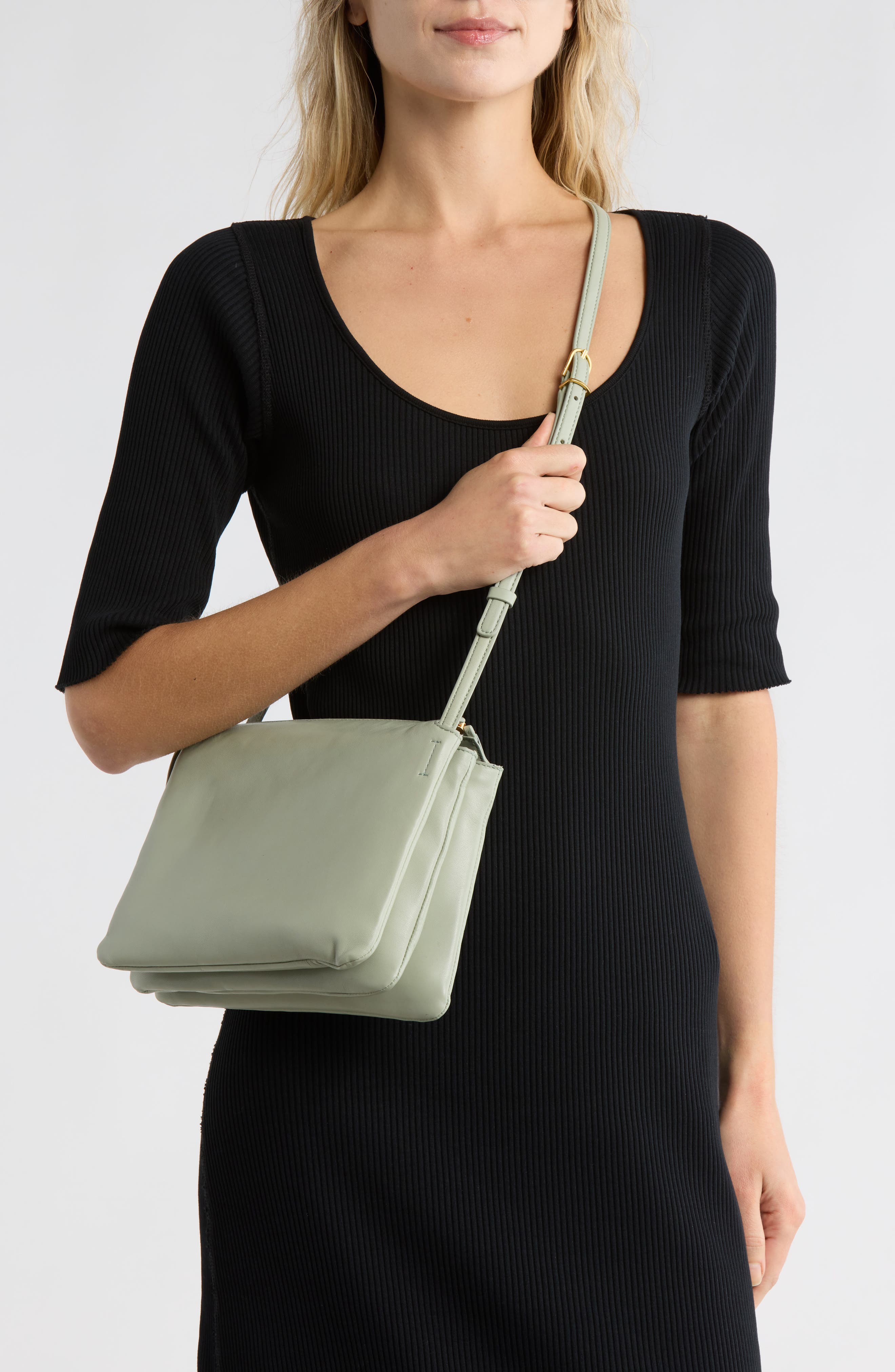 Sammi Triple Compartment Swing Crossbody Bag, Alternate, color, ALOE STONE