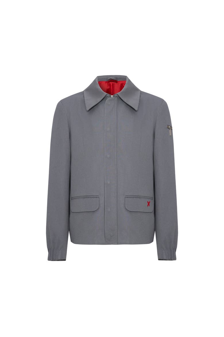Pure Cotton Puffer Gabardine Jacket, Main, color, Grey
