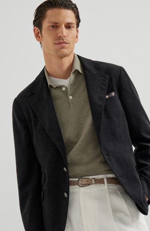 Brunello Cucinelli Polo-neck Cashmere Sweater In Green