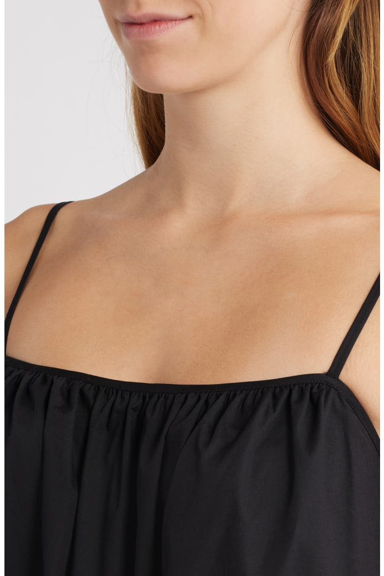 Casey Stretch Cotton Cami Dress, Alternate, color, BLACK