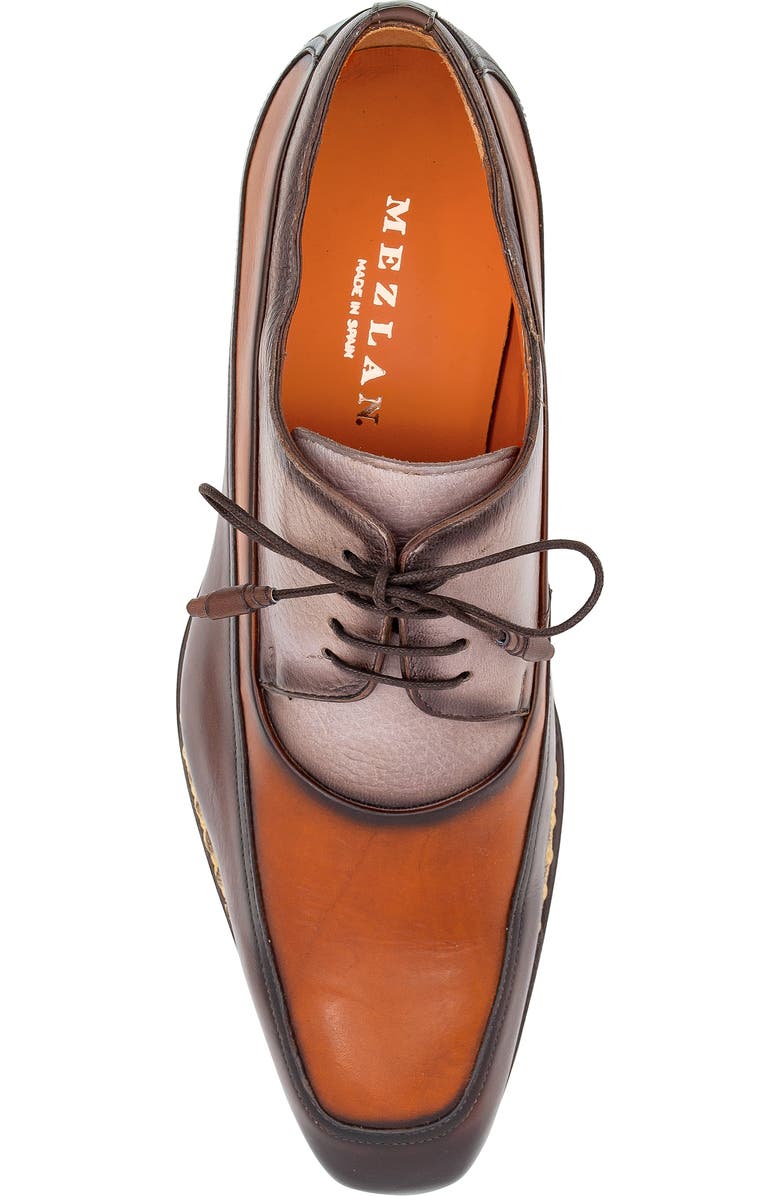Mezlan Bowery Derby, Alternate, color, Chocolate Multi