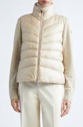 Moncler Quilted Down & Wool Knit Cardigan