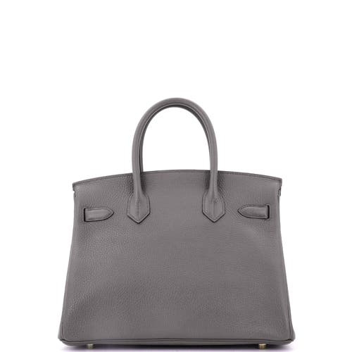 Pre-owned Hermes Hermes Birkin Handbag Grey Togo With Gold Hardware 30 In Gray
