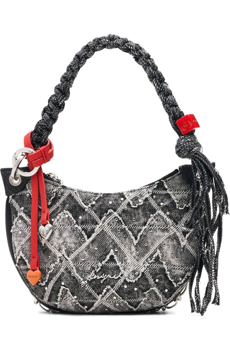 Desigual Convertible Shoulder Bag, Main, color, Light Gray